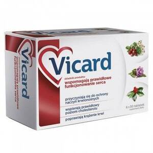 Vicard for Blood Circulation and Heart Functioning Support 180 Tablets Best Before 31.03.24