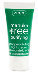 Ziaja  Manuka Tree Micro-exfoliating Cream with Almond Acid Combination and Oily Skin for Night 50ml