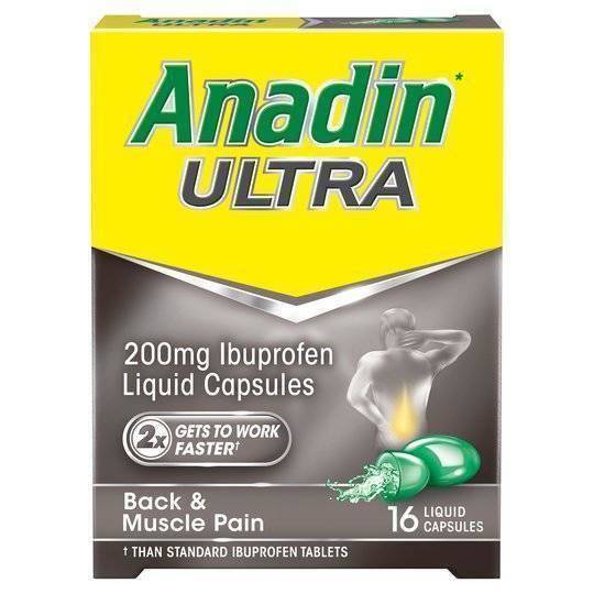 Anadin Ibuprofen Reducing Inflamation for Back and Muscle Pain 16