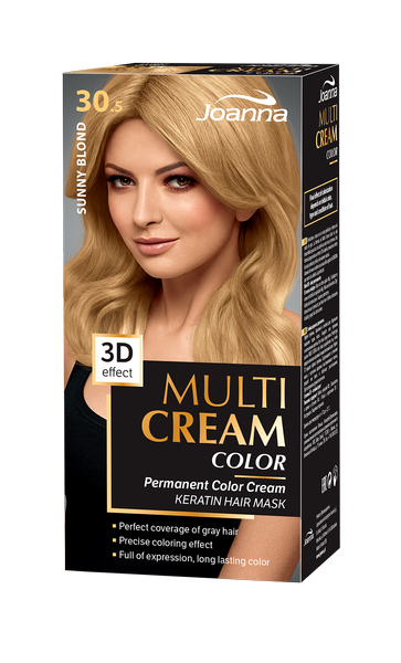 Joanna Multi Cream Permanent Intensive Hair Color Dye Care  Sunny  Blonde 60x40x20g  Sunny Blonde | Cosmetics \ Hair \ Coloring Up to 50%  OFF
