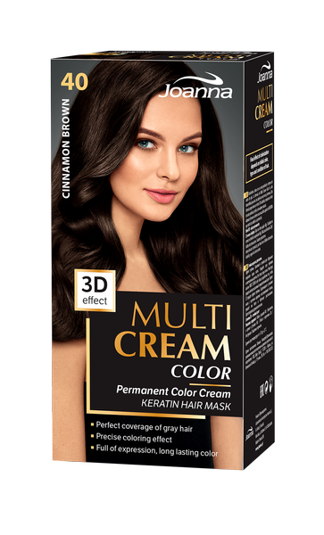 Joanna Multi Cream Permanent Intensive Hair Color Dye Care 40 Cinnamon Brown  60x40x20g 40 Cinnamon Brown | Cosmetics \ Hair \ Coloring Up to 50% OFF