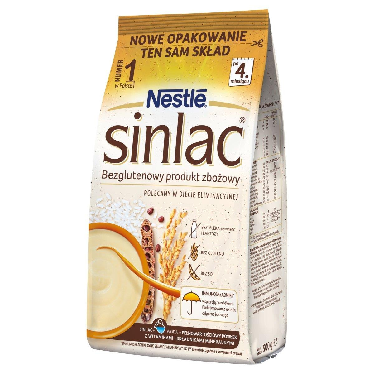 Nestle Sinlac GlutenFree Grain Product without Lactose Soybean for Babies after 4 Months 500g