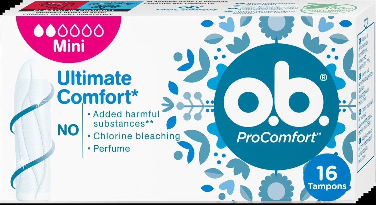 O.b. Pro Comfort O.b. SilkTouch Pro Comfort Tampon Mini 16 Pieces
