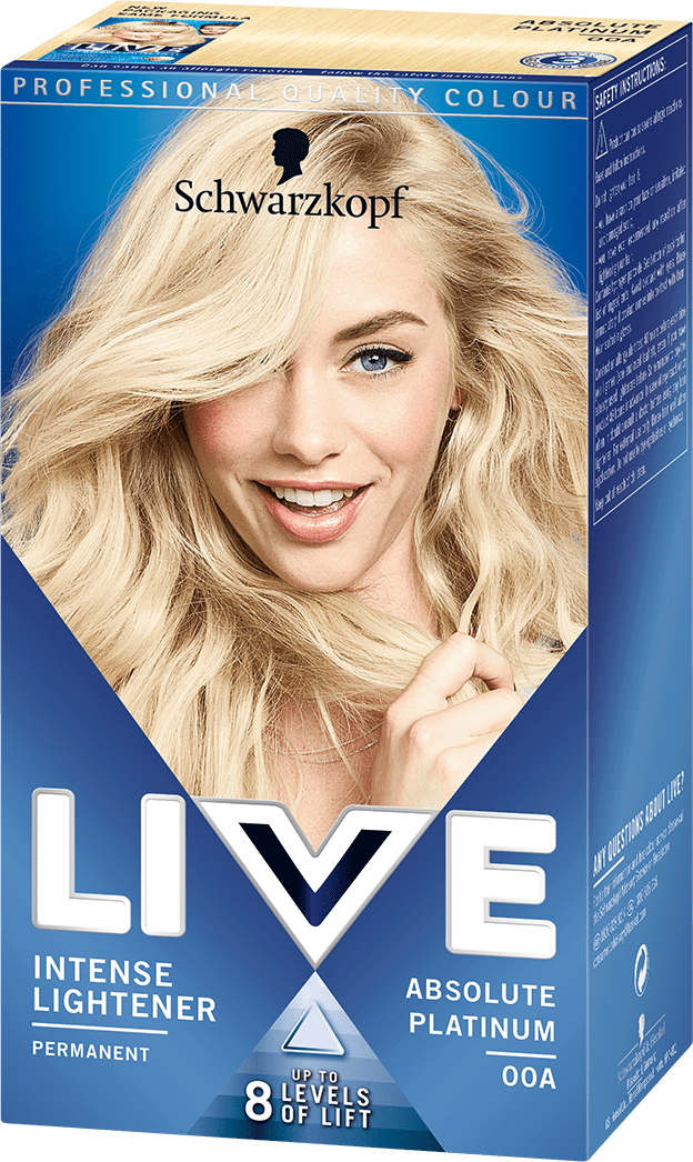 Schwarzkopf Live Intense Lightener Hair Colour Absolute Platinum 00A