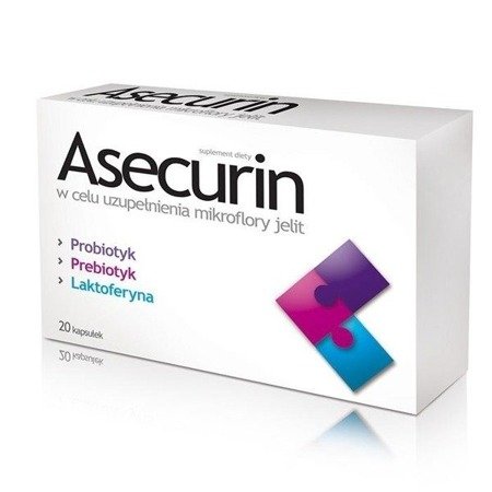  Asecurin Supports The Maintenance of The Proper Intestinal Microflora 20 Capsules