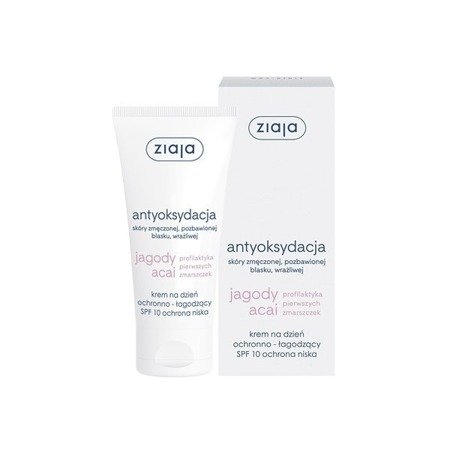  Ziaja Berries Acai Day Cream Protective Soothing Sensitive Skin SPF10 50ml