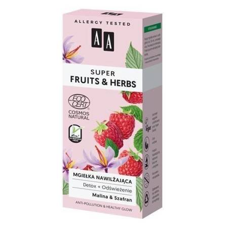 AA Super Fruits&Herbs Detox Refreshment Moisturizing Mist with Raspberry and Saffron 50ml