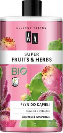 AA Super Fruits & Herbs Moisturizing and Stimulating Bubble Bath with Opuntia and Amaranth 750ml