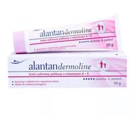 AlantanDermoline Protective SemiGreasy Cream with Vitamins A  E for Dry Skin 50g