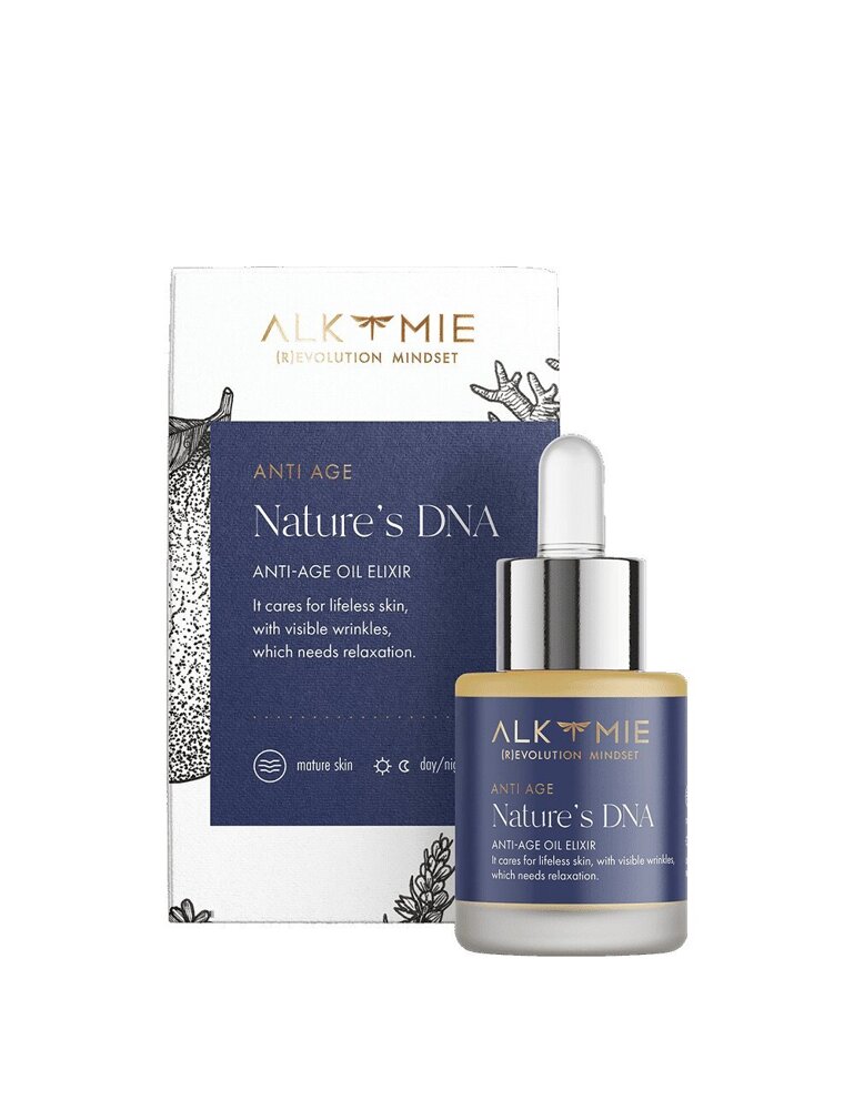 Alkmie Nature's DNA Rejuvenating Oil Elixir for Dry and Mature Skin Day and Night 15ml ​ Best Before 31.08.24