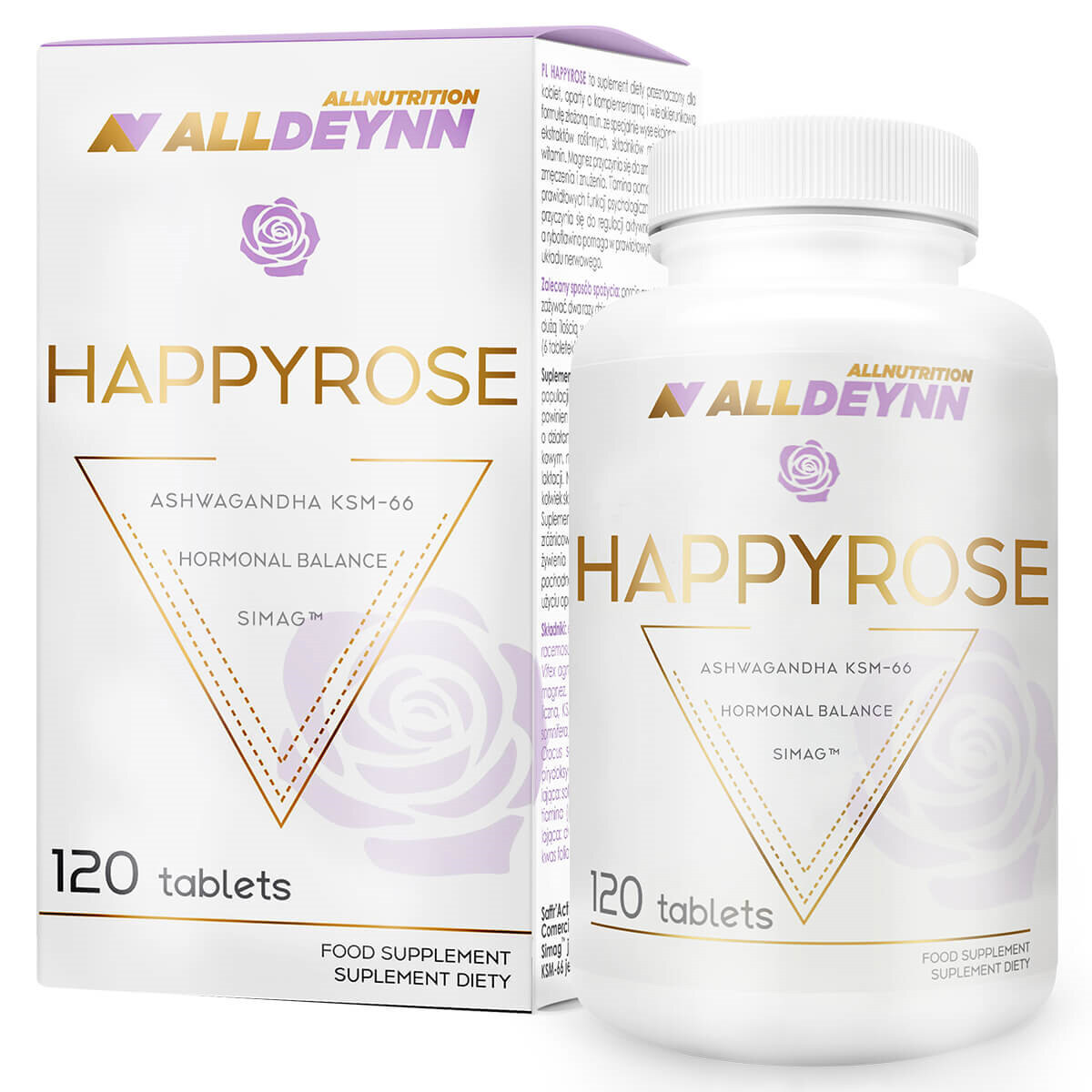 AllDeynn HappyRose Vitamins and Minerals for Women 120 Tablets Best Before 30.11.24