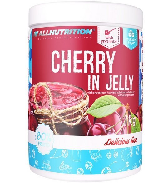 AllNutrition Cherry In Jelly Juicy Cherries with No Sugar Whole Pieces of Fruit 1000g