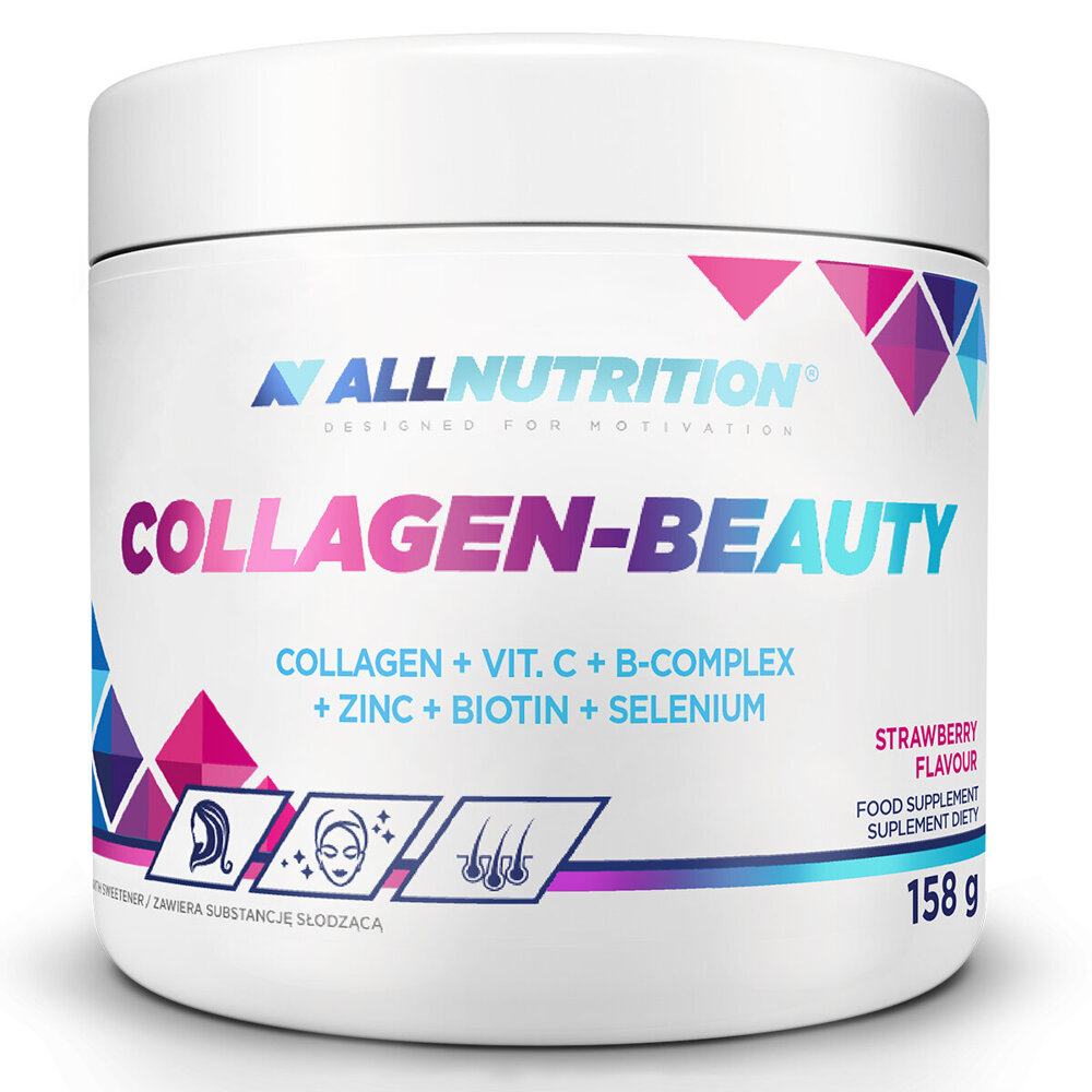 Allnutrition Collagen-Beauty Hydrolyzed Beef Collagen with Vitamin and Mineral Complex Strawberry 158g