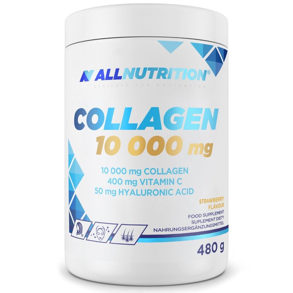 Allnutrition Collagen Hydrolyzed Collagen with Vitamin C and Hyaluronic Acid Strawberry 480g