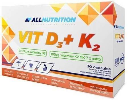 Allnutrition Diet Suplement Vitamin D3 + K2 30 Capsules