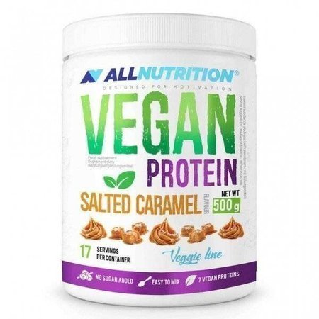 Allnutrition Vegan Protein with Salted Caramel Flavour with No Added Sugar 500g