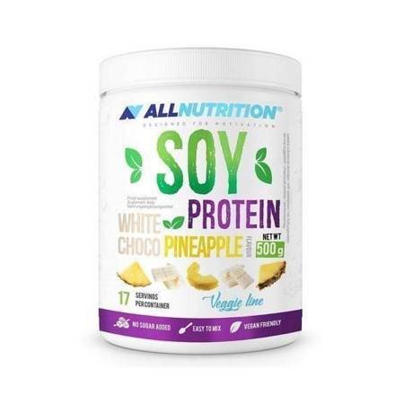 Allnutrition Vegan Soy Protein White Choco with Pineapple with No Sugar 500g