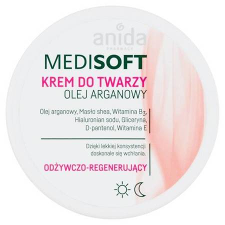Anida Medisoft Nourishing Regenerating Face Cream with Argan Oil 100ml