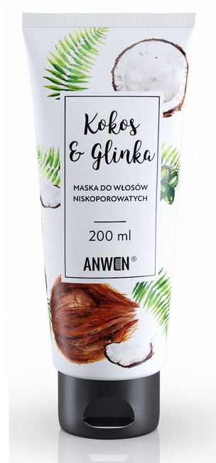 Anwen Coconut & Clay Mask for Low Porosity Hair Vegan 200ml