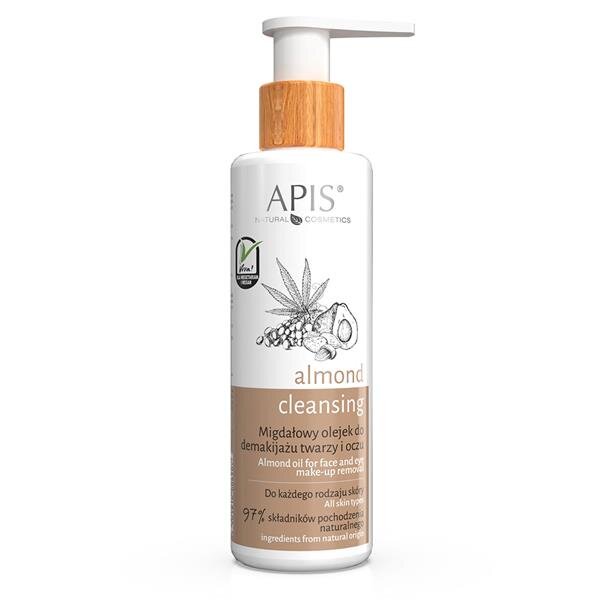 Apis Almond Cleansing Oil for Face and Eye Make up Removal for All Skin Types 150ml