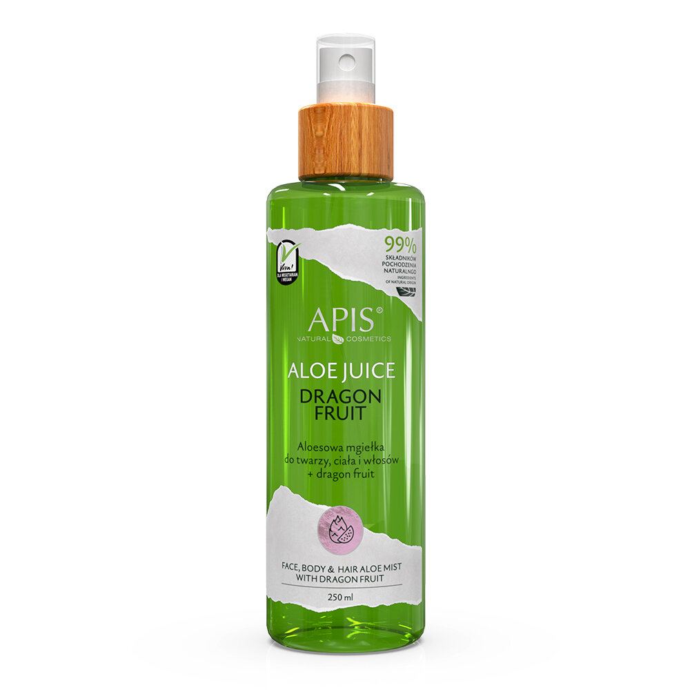 Apis Aloe Juice Dragon Fruit Face Body and Hair Mist for All Skin Types 250ml
