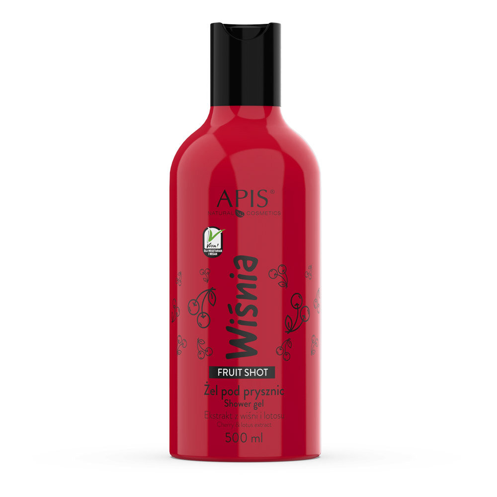 Apis Fruit Shot Shower Gel with Cherry Extract for All Skin Types 500ml