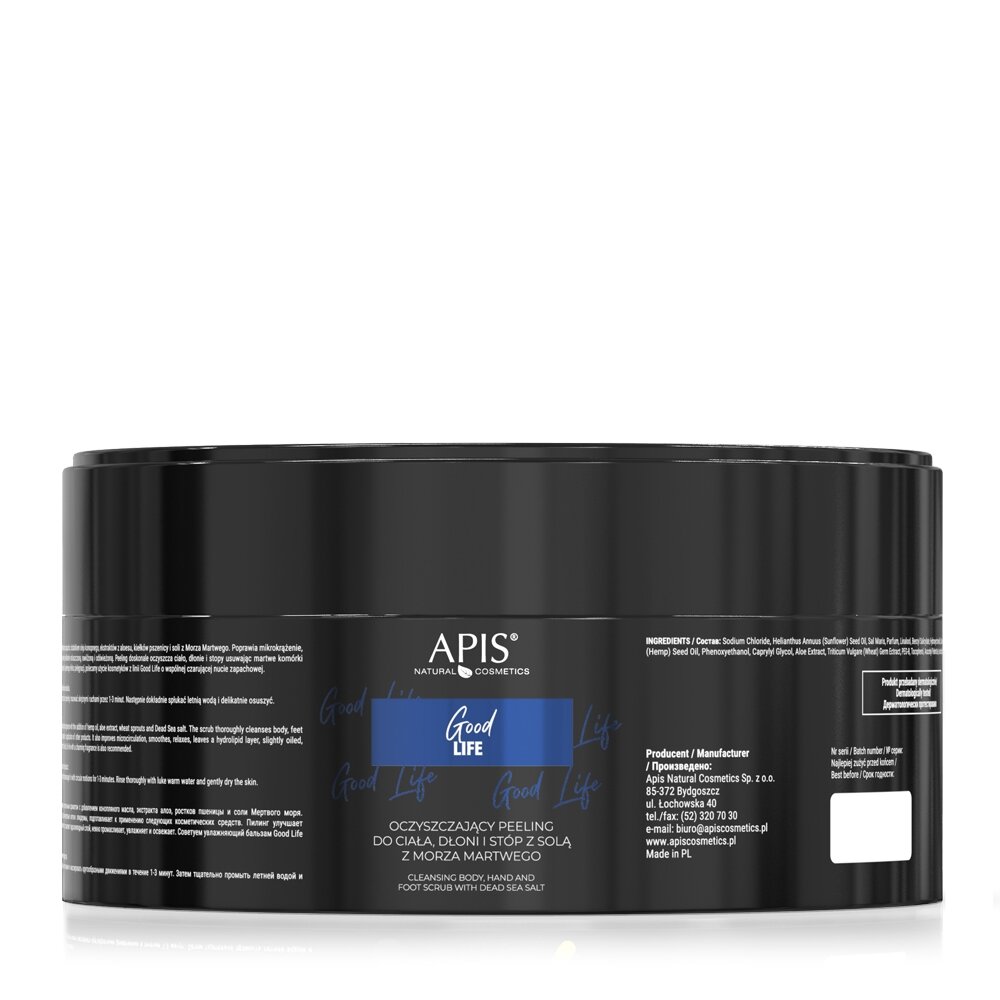 Apis Good Life Cleansing Body Hand Foot Scrub with Dead Sea Salt 250g