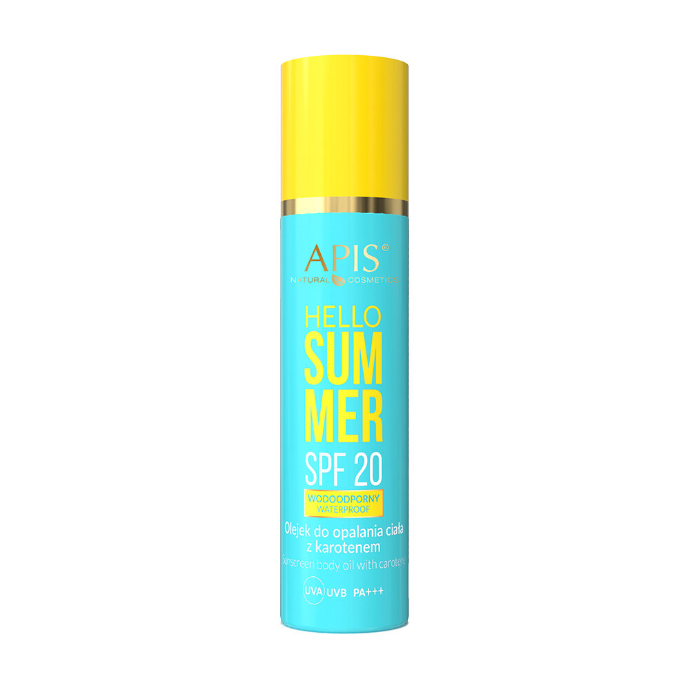 Apis Hello Summer Waterproof Activator SPF 20 Sunscreen Body Oil with Carotene All Skin Types 150ml