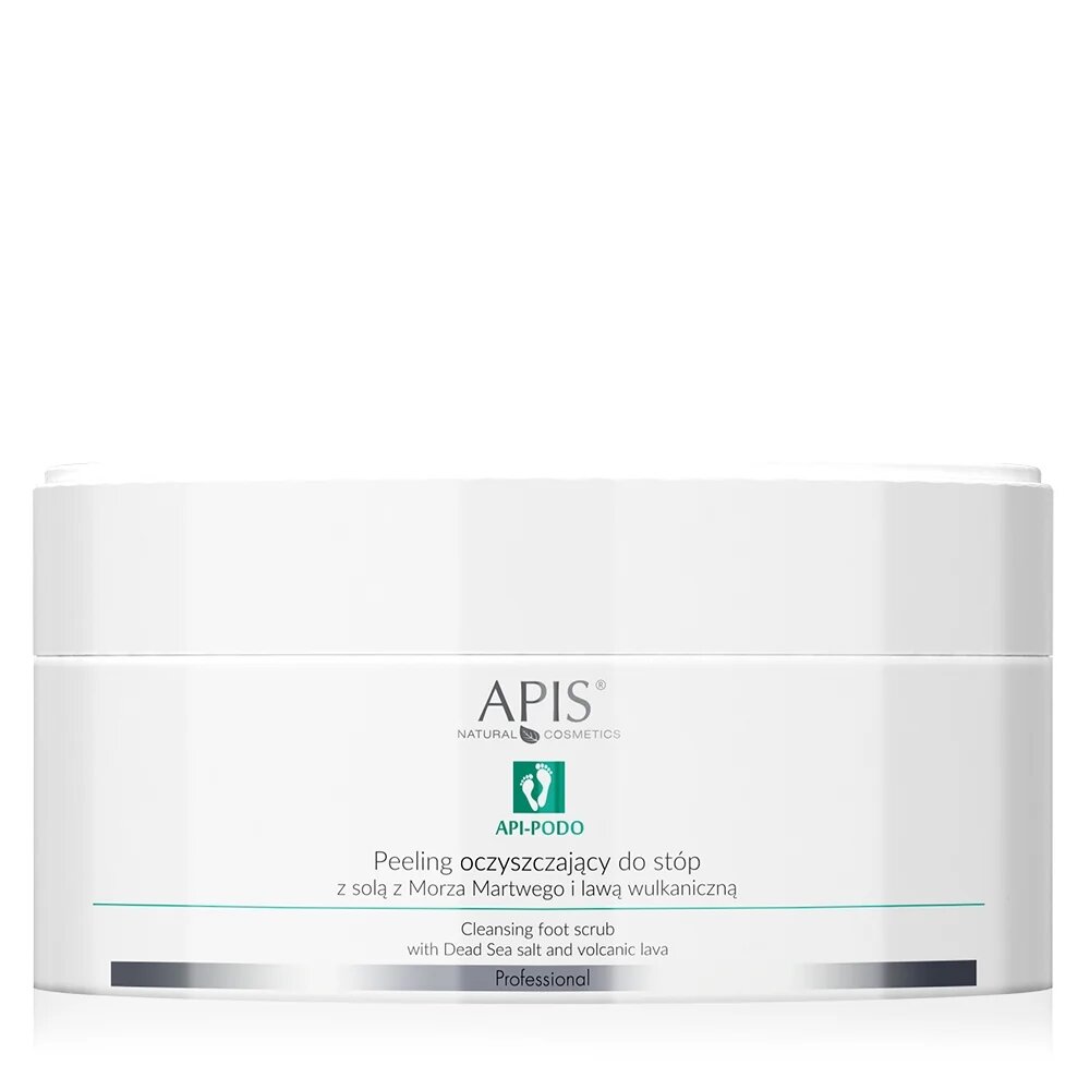Apis Professional Api Podo Cleansing Foot Scrub with Dead Sea Salt and Volcanic Lava 300g