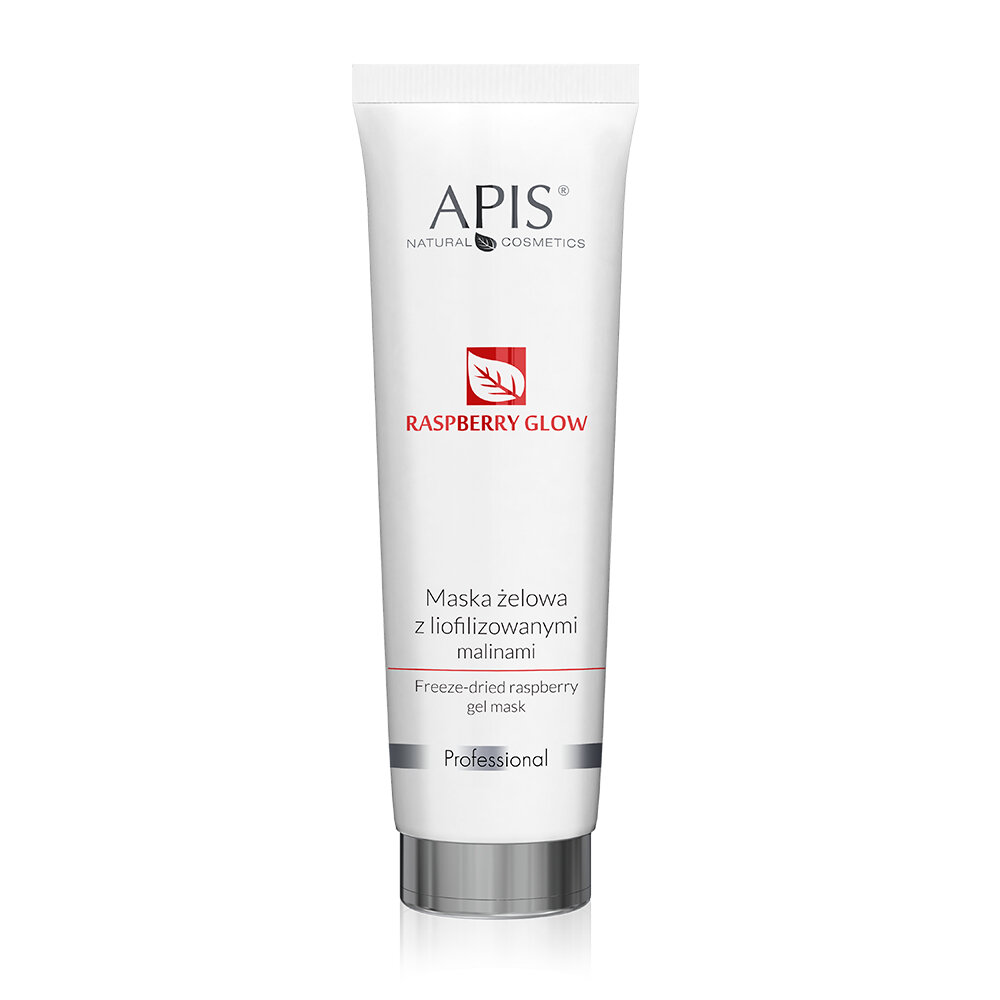 Apis Professional Raspberry Glow Gel Mask with Freeze-Dried Raspberries for Dry and Dehydrated Skin 100ml