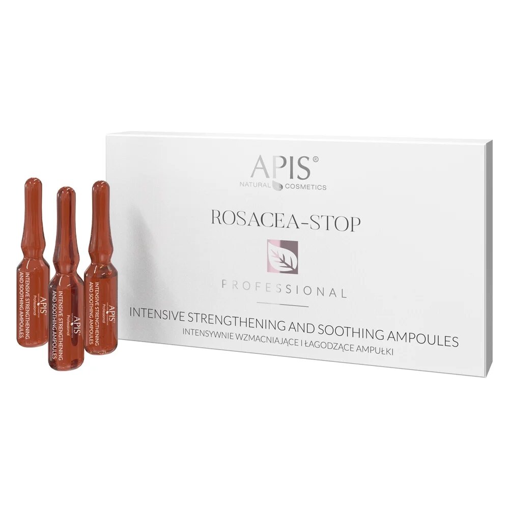 Apis Professional Rosacea Stop Intensively Strengthening and Soothing Ampoules for Sensitive Skin and Capillary Skin 10x3ml