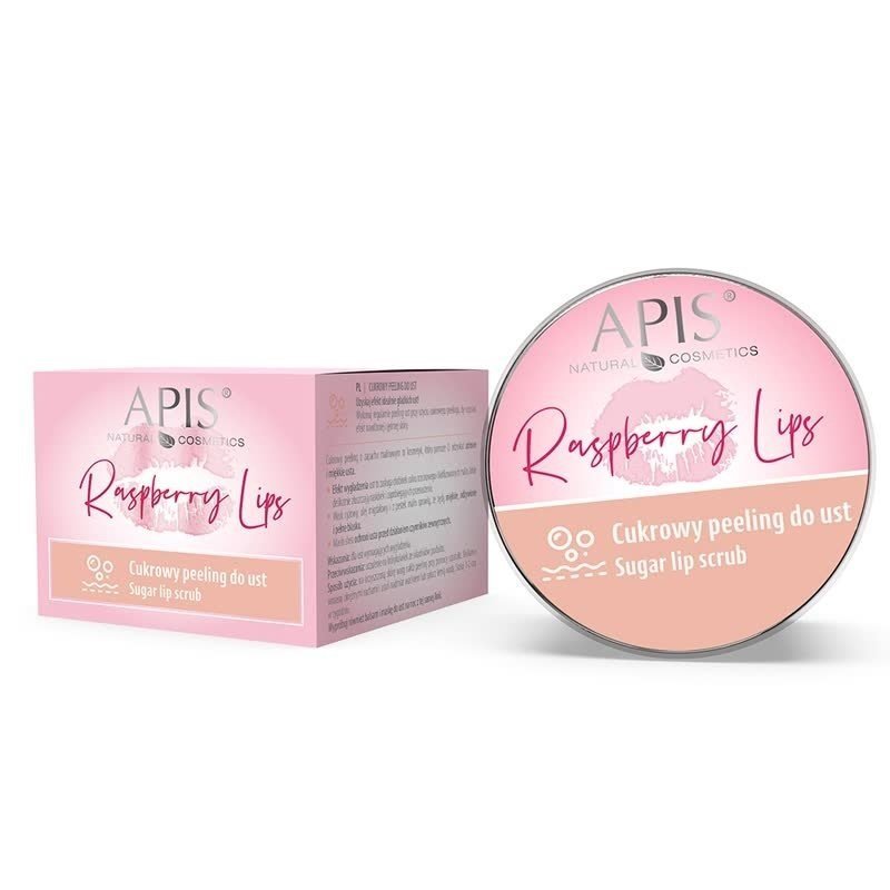 Apis Raspberry Lips Sugar Lip Scrub with Shea Butter and Sunflower Oil 10ml
