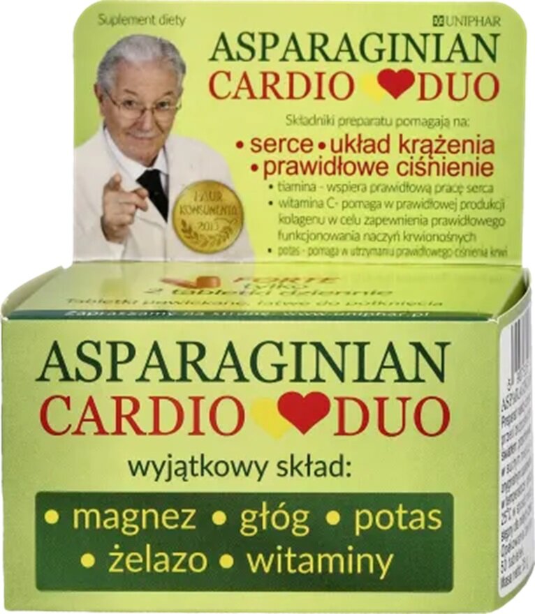 Asparaginian CardioDuo Supports Circulatory System 50 Tablets