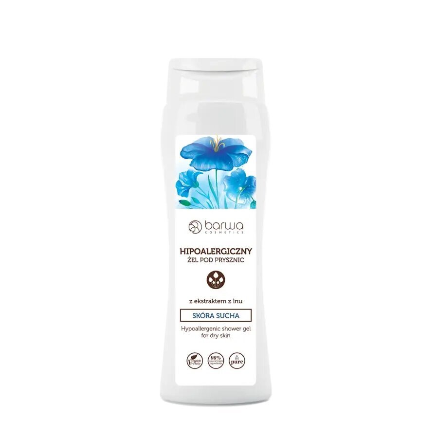 Barwa Hypoallergenic Shower Gel with Flax Extract for Dry Skin 400ml