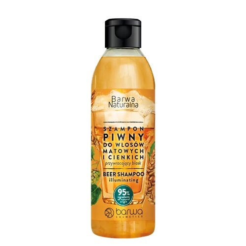 Barwa Natural Shine Restoring Beer Shampoo for Dull and Thin Hair 300ml