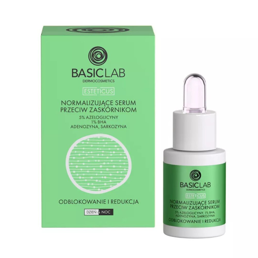 BasicLab Normalizing Anti-Blackhead Serum with 5% Azeloglycine and 1% BHA for Problematic Skin 15ml