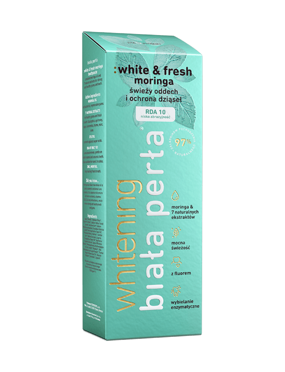 Biała Perła White & Fresh Moringa Herbal Toothpaste Fresh Breath and Gum Protection 75ml