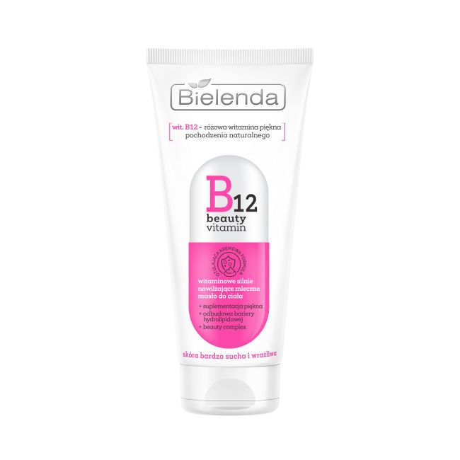 Bielenda B12 Beauty Vitamin Strongly Moisturizing Milk Body Butter for Very Dry and Sensitive Skin 200ml