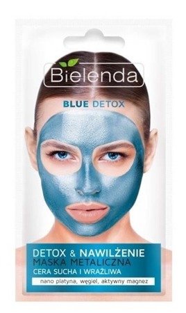 Bielenda Blue Detox Metalic Moisturizing Mask for Dry and Sensitive Skin 8g