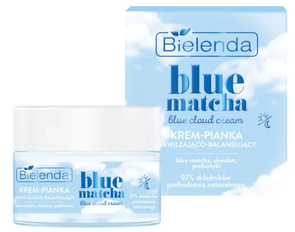 Bielenda Blue Matcha Cloud Moisturizing and Balancing Cream for All Skin Types 50ml