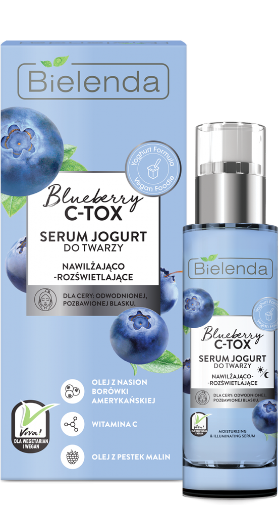Bielenda Blueberry C Tox Moisturizing and Brightening Serum Yogurt for Dry Skin 30g