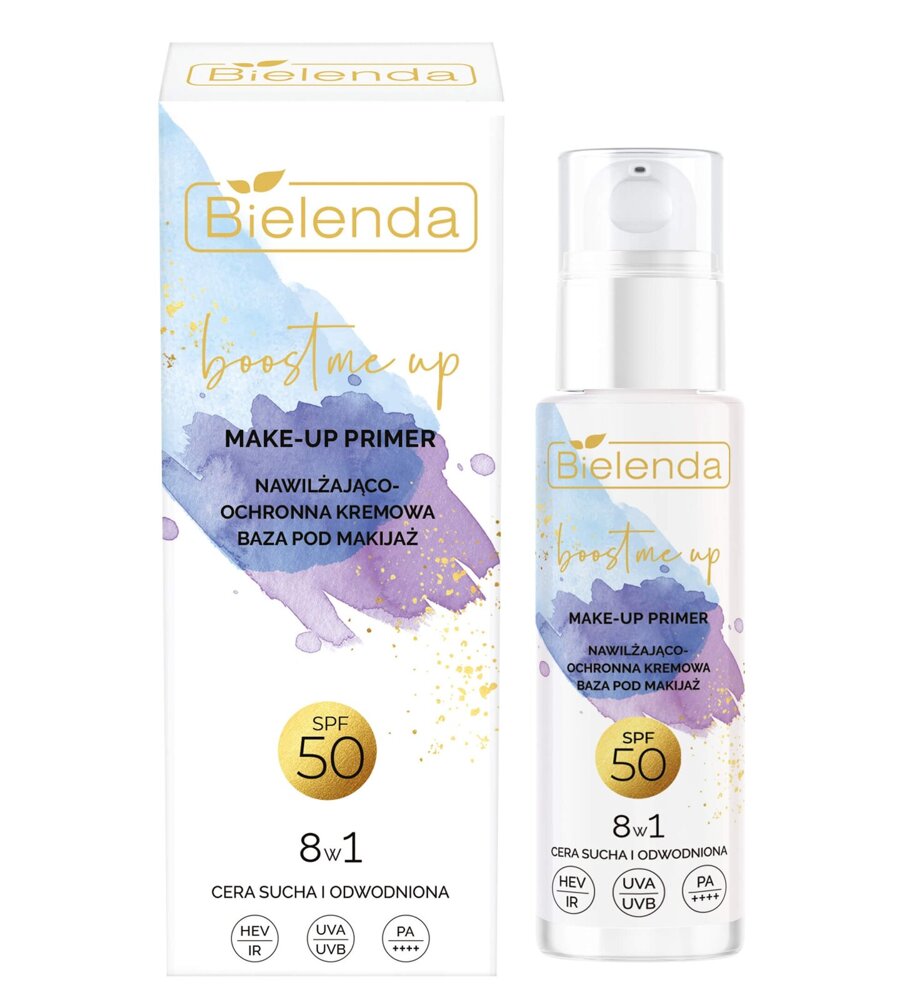 Bielenda Boost Me Up Make-up Primer Moisturizing and Protective Creamy Makeup Base 8in1 SPF50 30ml