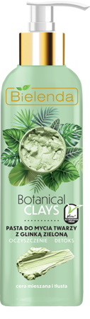 Bielenda Botanical Clays Vegan Face Wash with Green Clay for Oily and Combination Skin 215g