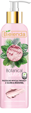 Bielenda Botanical Clays Vegan Face Wash with Pink Clay for Dry Skin 215ml