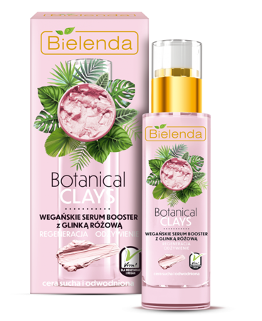 Bielenda Botanical Clays Vegan Serum Booster with Pink Clay for Dry Skin 30ml