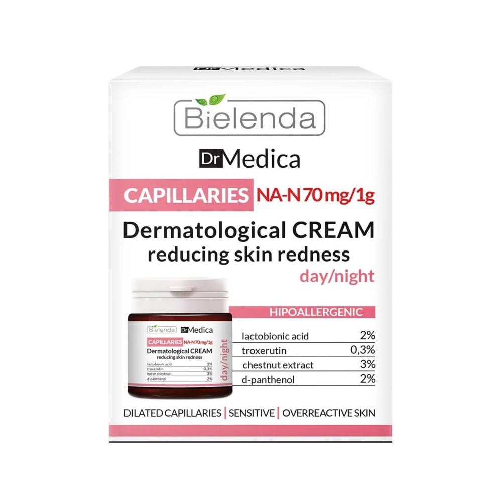 Bielenda Capillary Skin Dermatological Anti Redness Face Day and Night Cream 50ml