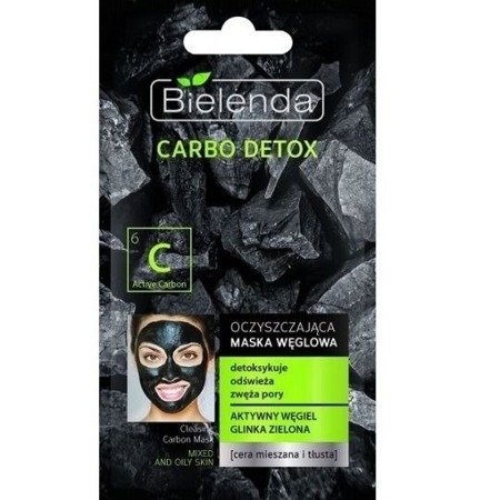 Bielenda Carbo Detox Cleansing Carbon Mask for Combination and Oily Skin 8g