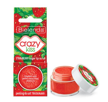 Bielenda Crazy Kiss Lip Sugar Peeling with Strawberry Scent 15g