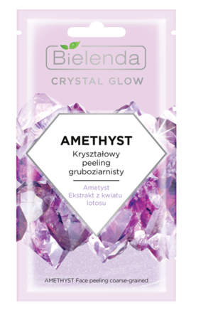 Bielenda Crystal Glow Amethyst Crystal Coarse Scrub Face Peeling 8g