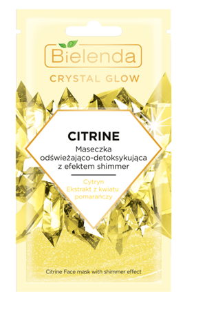 Bielenda Crystal Glow Citrine Refreshing and Detoxifying Face Mask with Shimmer Effect 8g